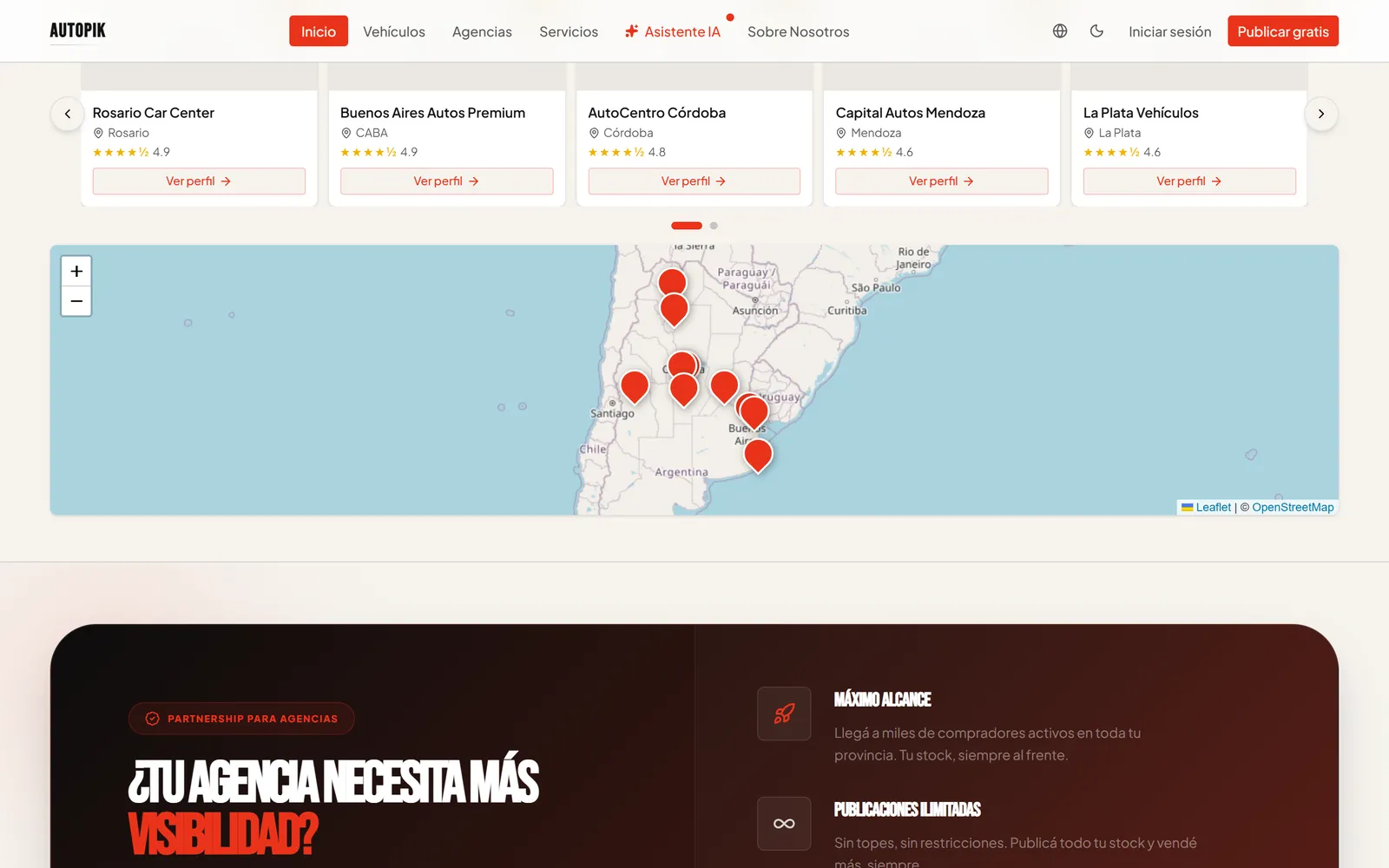 Directorio de agencias de Autopik